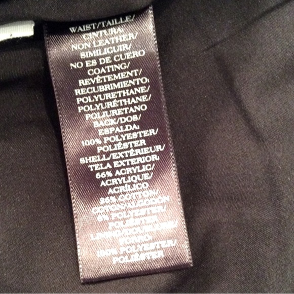 Ann Taylor | Black & White Tweed Skirt w/ Faux Leather Waistband | Sz 6 - Picture 5 of 6